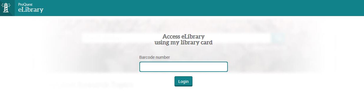 New eLibrary: Barcode Authentication