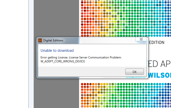 Ebook Central: Why am I getting a ‘Wrong Device’ error when downloading?