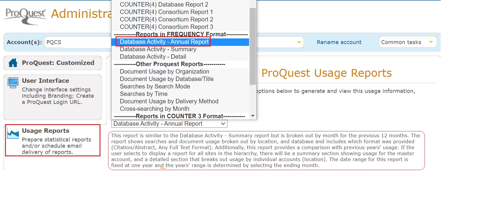 Non-Counter ProQuest Usage Reports - 8 - Is There A Summary Report That ...