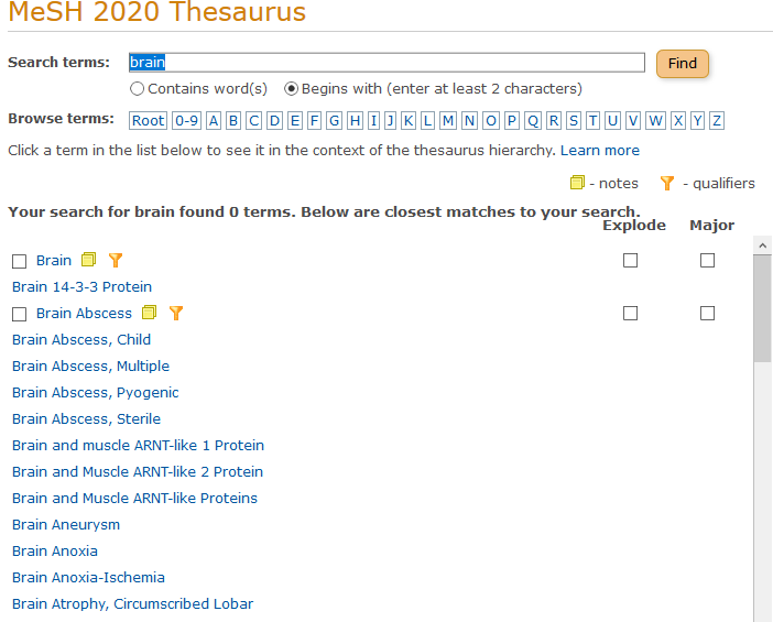Why some Dialog thesaurus terms cannot be selected?