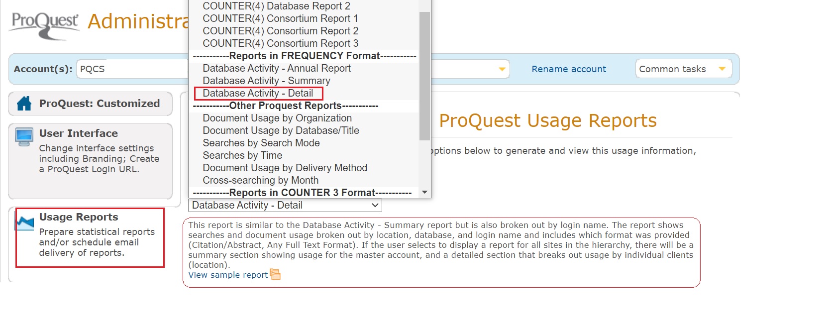 Non-Counter ProQuest Usage Reports - 7 - Is There a Usage Report that ...