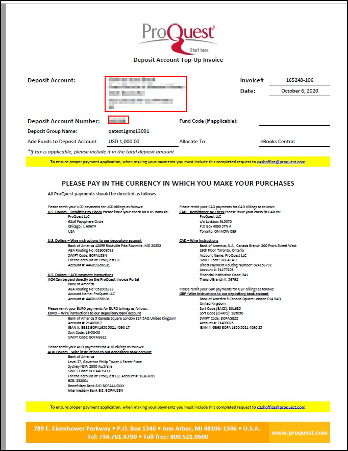 How to generate a top up invoice