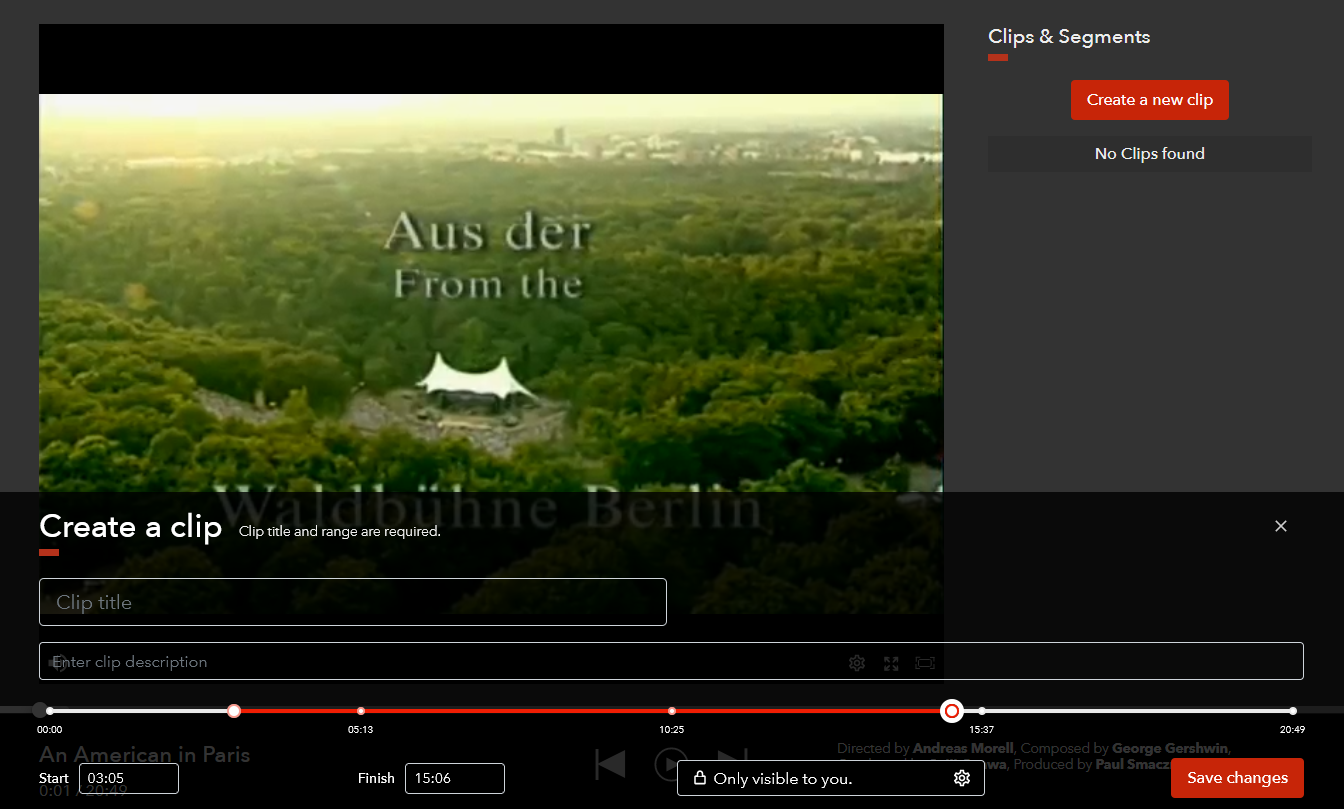 Creating Clips on the Alexander Street Video Platform