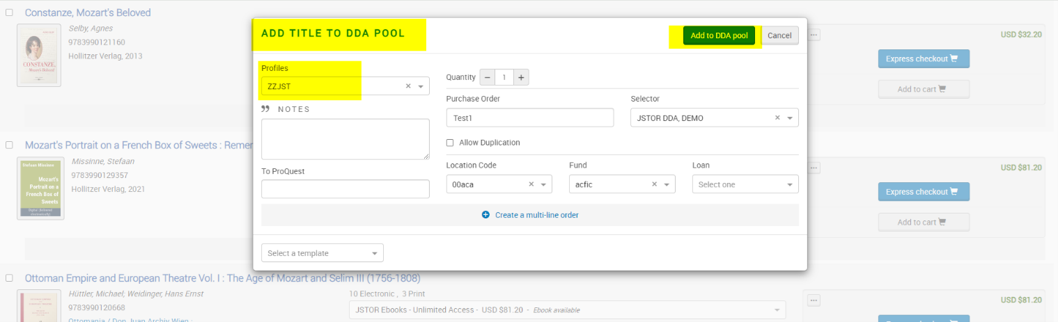 How to manage Demand-Driven Acquisition (DDA) on OASIS