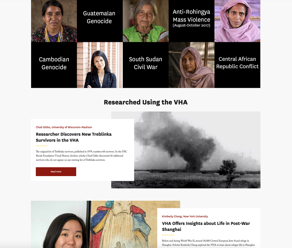 Visual History Archive (VHA) Interface Redesign
