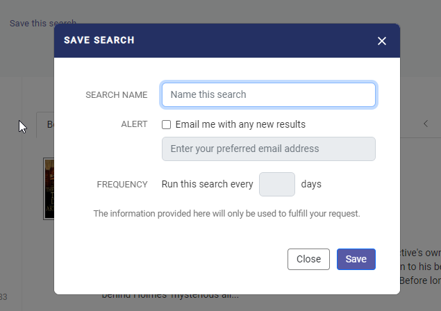 Ebook Central: How do I save and share a search?