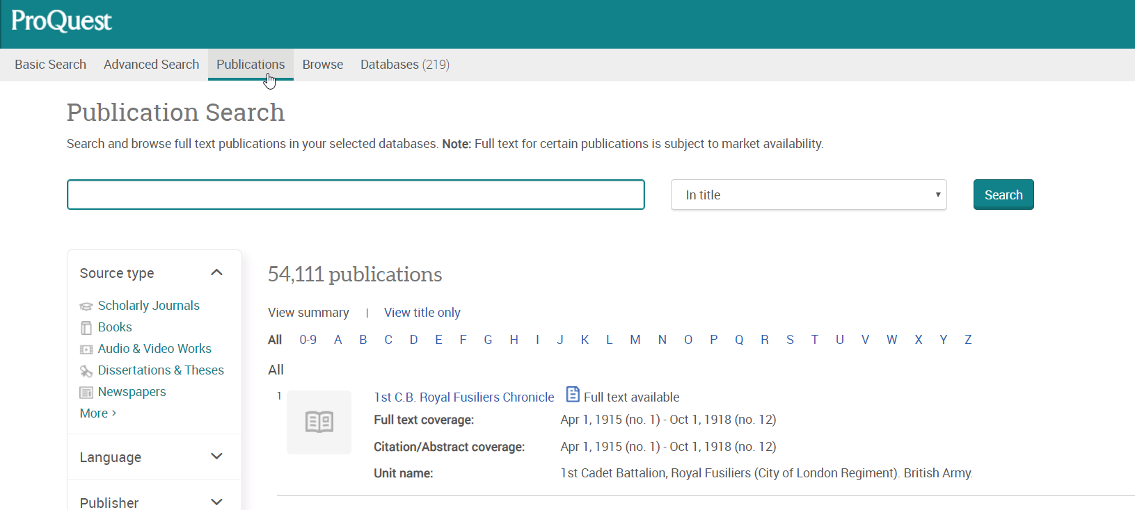 How to find the permalink to a publication