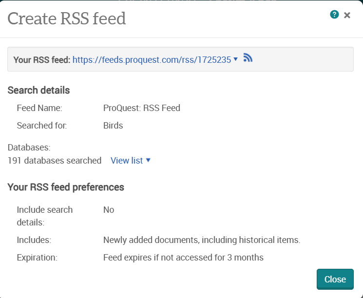 How to create a Search RSS Feed