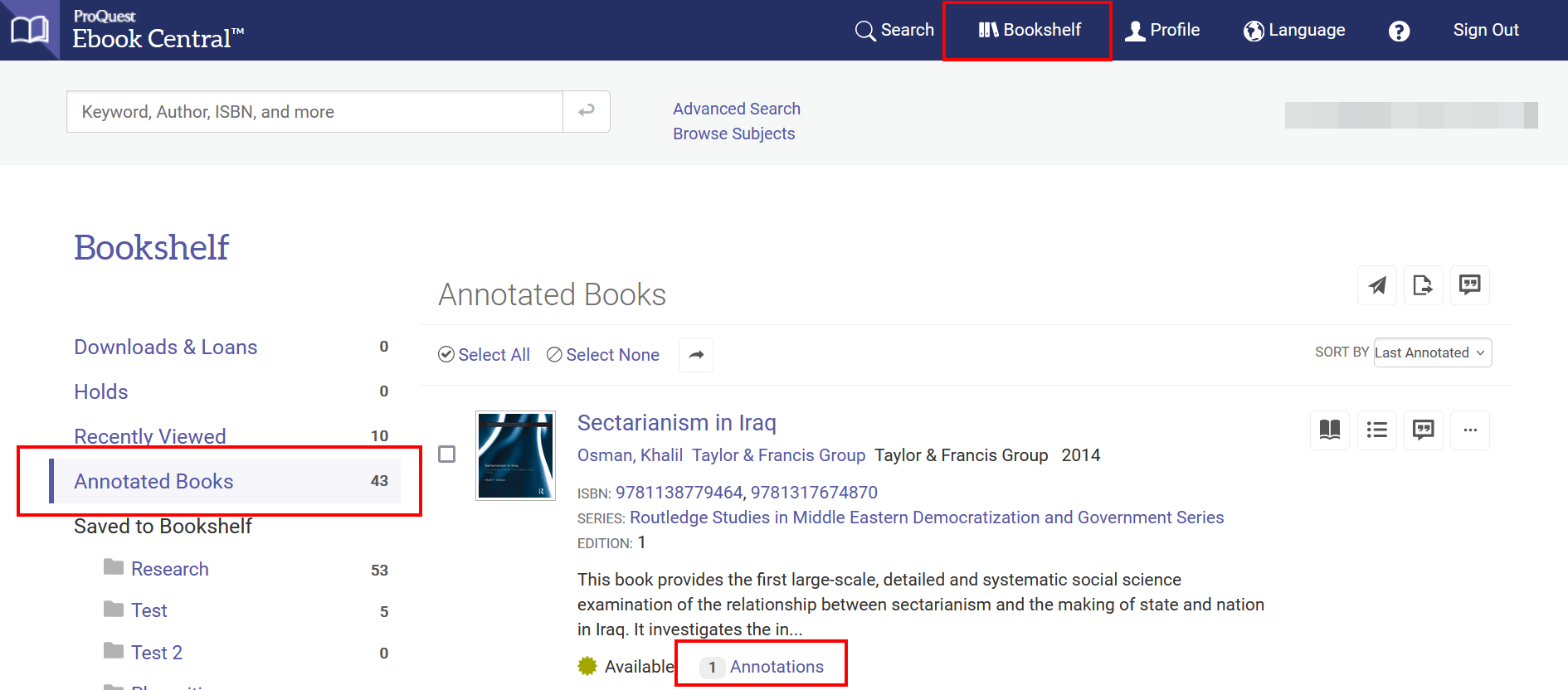 Ebook Central: Adding Annotation Notes in an Ebook