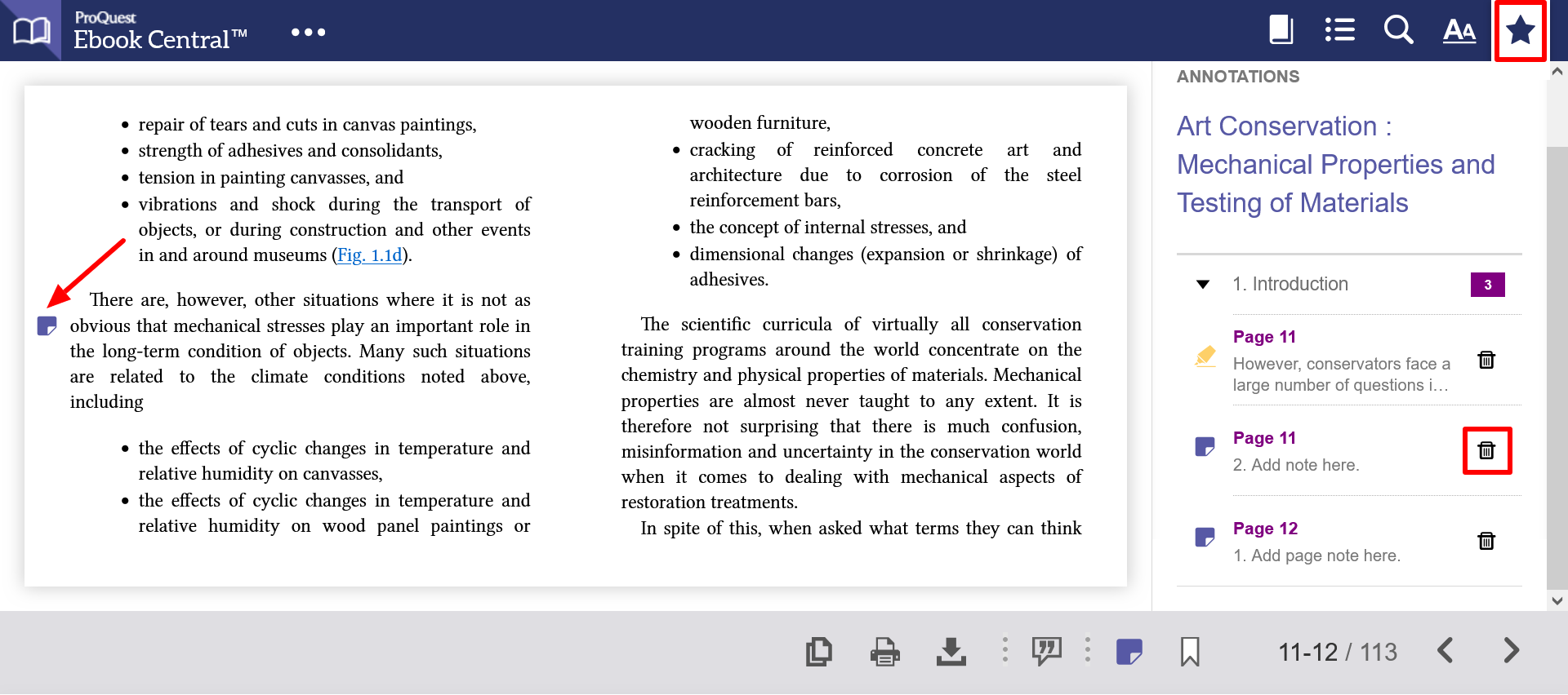 Ebook Central: Adding Annotation Notes in an Ebook