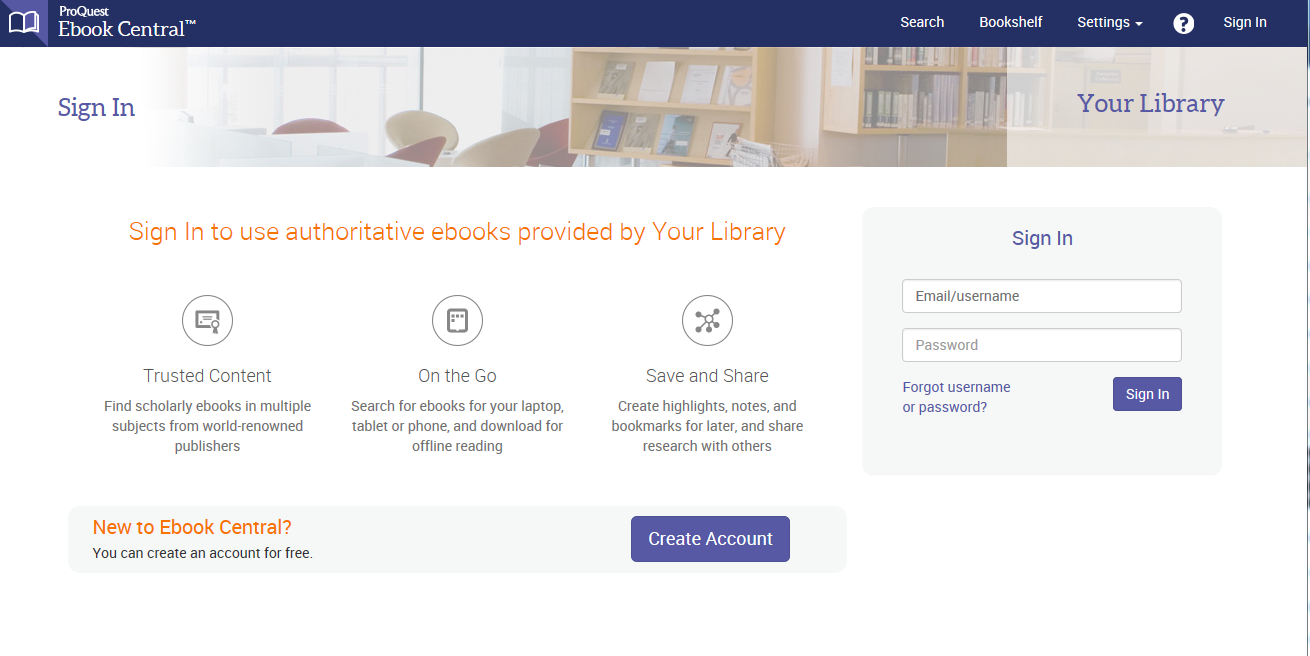 Ebook Central Admin: Authentication, 'Patron Login' method