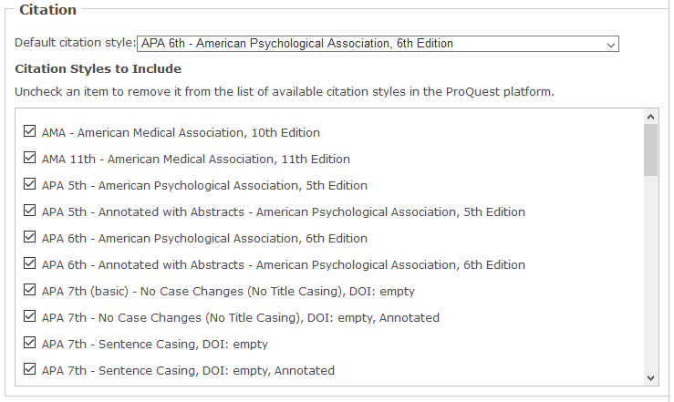 Adding a New Citation Style to Your Customized Citation Style Set