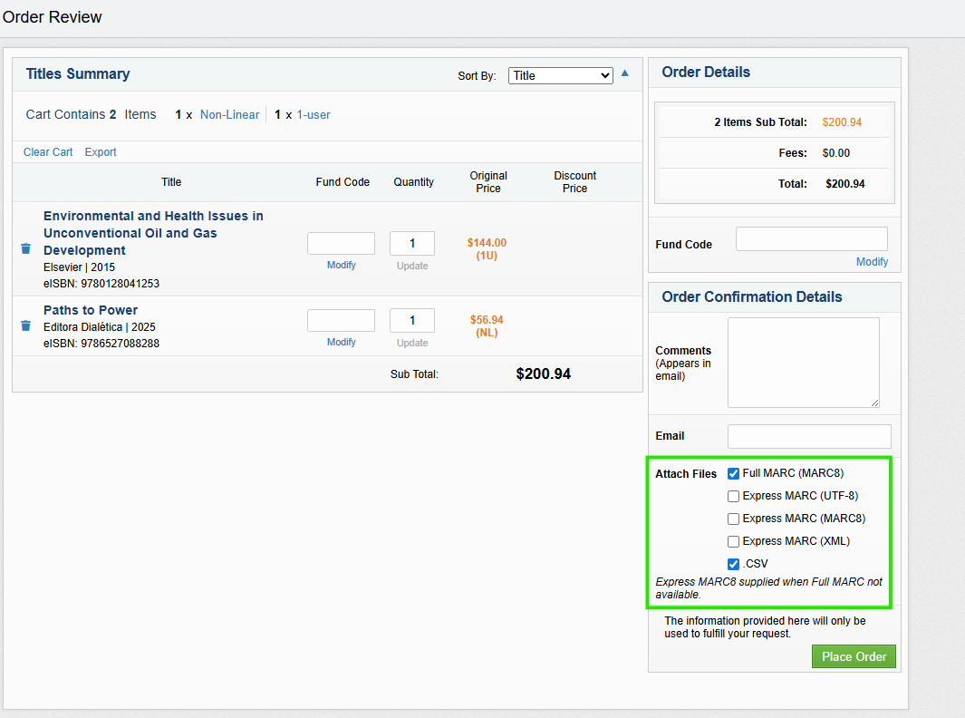 Ebook Central Admin: How do I get a MARC record for a specific title or ...