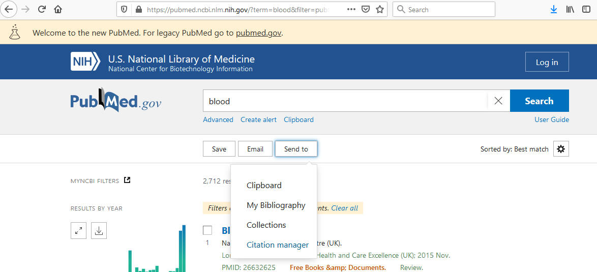 EndNote online: Importing references from PubMed website