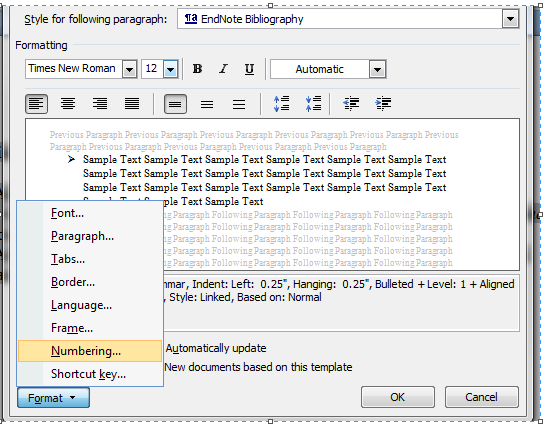 EndNote and EndNote online: References are automatically bulleted and ...